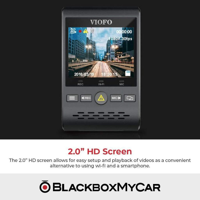 [REFURBISHED - CLEARANCE] VIOFO A129 Duo - Dash Cams - [REFURBISHED - CLEARANCE] VIOFO A129 Duo - 1080p Full HD @ 30 FPS, 2-Channel, Adhesive Mount, China, Display Screen, G-Sensor, GPS, Loop Recording, Mobile App Viewer, Night Vision, Parking Mode, Super Capacitor, Wi-Fi - BlackboxMyCar Canada