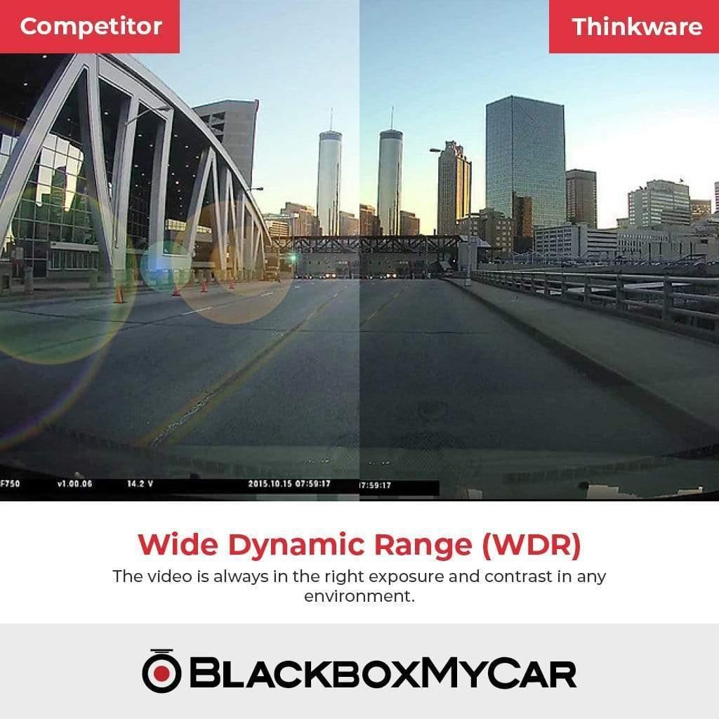Thinkware FA200 Dual Channel Full HD WiFi Dash Cam - Dash Cams - Thinkware FA200 Dual Channel Full HD WiFi Dash Cam - 1080p Full HD @ 30 FPS, 2-Channel, Adhesive Mount, Desktop Viewer, G-Sensor, Loop Recording, Mobile App Viewer, Night Vision, Parking Mode, Rear Camera, South Korea, Super Capacitor, Wi-Fi - BlackboxMyCar Canada