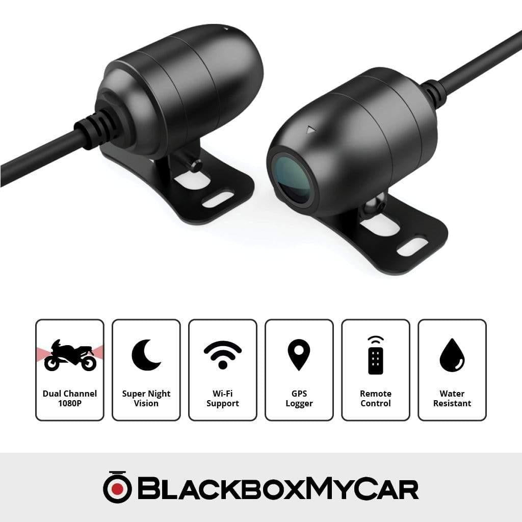 VIOFO MT1 Dual-Channel Motorcycle Dash Cam - Dash Cams - VIOFO MT1 Dual-Channel Motorcycle Dash Cam - 1080p Full HD @ 30 FPS, 2-Channel, Adhesive Mount, App Compatible, China, Exterior Mount, G-Sensor, GPS, Hardwire Install, Loop Recording, Mobile App, Mobile App Viewer, Night Vision, Rear Camera, Super Capacitor, Wi-Fi - BlackboxMyCar Canada