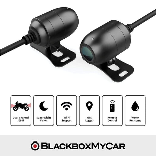VIOFO MT1 Dual-Channel Motorcycle Dash Cam - Dash Cams - VIOFO MT1 Dual-Channel Motorcycle Dash Cam - 1080p Full HD @ 30 FPS, 2-Channel, Adhesive Mount, App Compatible, China, Exterior Mount, G-Sensor, GPS, Hardwire Install, Loop Recording, Mobile App, Mobile App Viewer, Night Vision, Rear Camera, Super Capacitor, Wi-Fi - BlackboxMyCar Canada