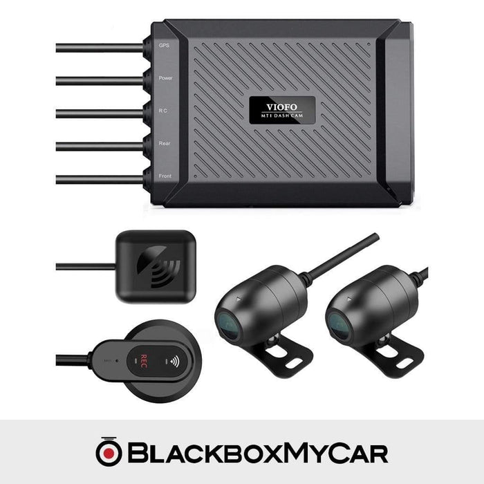 VIOFO MT1 Dual-Channel Motorcycle Dash Cam - Dash Cams - VIOFO MT1 Dual-Channel Motorcycle Dash Cam - 1080p Full HD @ 30 FPS, 2-Channel, Adhesive Mount, App Compatible, China, Exterior Mount, G-Sensor, GPS, Hardwire Install, Loop Recording, Mobile App, Mobile App Viewer, Night Vision, Rear Camera, Super Capacitor, Wi-Fi - BlackboxMyCar Canada