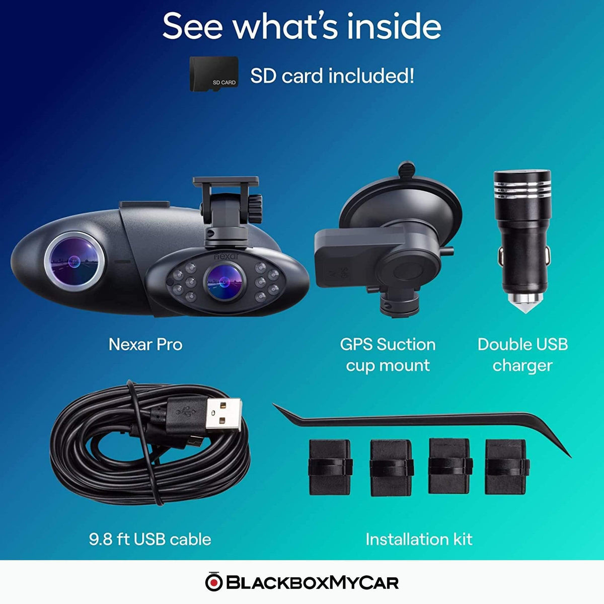 [OPEN BOX] Nexar Pro Full HD IR (Infrared) GPS Dash Cam - Dash Cams - {{ collection.title }} - 12V Plug-and-Play, App Compatible, Cloud, Dash Cams, G-Sensor, GPS, Infrared (IR), Loop Recording, Mobile App Viewer, Night Vision, Parking Mode, sale, Suction Mount, Wi-Fi - BlackboxMyCar Canada